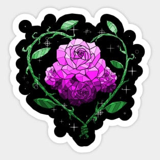 Pink Crystal Flower Sticker